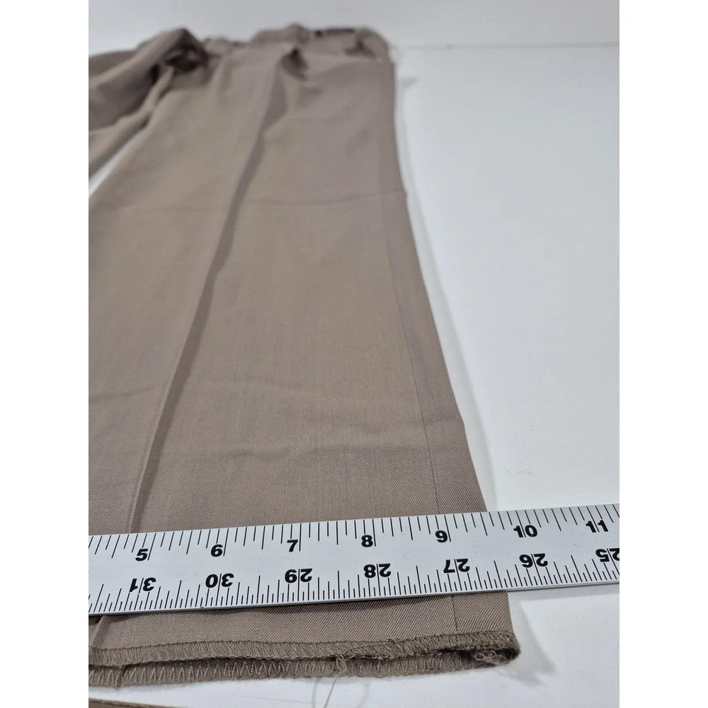 Cianni Cellini Dress Pants Mens 40x36 Tan SuperGab Wool Pleated Capri 1P NWT